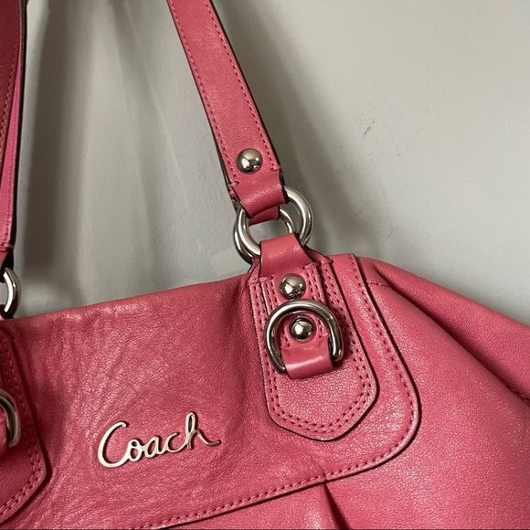 🌸🌺 Coach Ashley Pink Leather Purse Carryall Handbag Shoulder Bag 🌸 🌺 - Picture 8 of 13